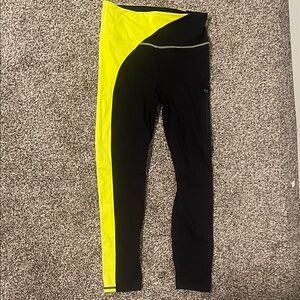 Fabletics Liza Koshy Black and Yellow Leggings